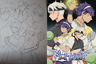 design custom anime manga webtoon manhwa wattpad and comic cover art
