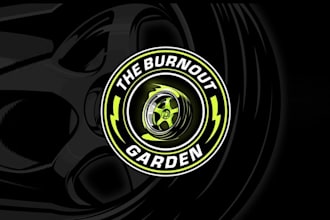 design classic automotive tire lifestyle logo burnout series