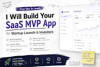 build your saas mvp app for startup launch and investors