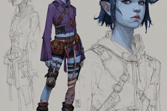 create character concept art for games and films