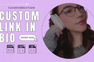 code a custom link in bio website for any aesthetic