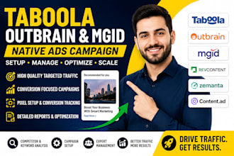 taboola outbrain mgid ads native ads PPC campaign setup conversion tracking