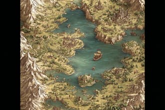 make vintage treasure hunt and fantasy maps for dnd games