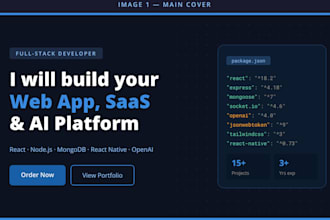 build web app saas platform or ai integrated application using react and node