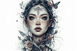 create a anime tatto traditional design
