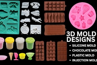 create a custom silicone mold, plastic injection mold for printing, production
