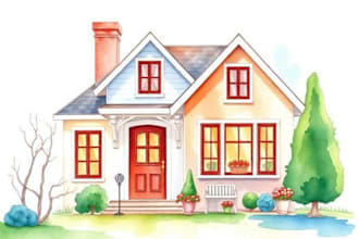 create home portrait watercolor art from photo