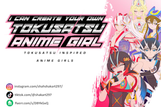 drawing tokusatsu inspired anime girls