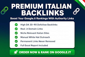 build premium dofollow italian backlinks for italy local SEO