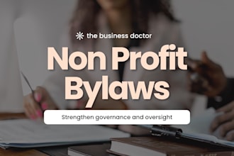 provide customizable nonprofit bylaws