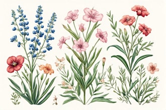 draw floral botanical illustration artwork for you