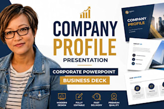 design company profile presentation, corporate powerpoint, business deck