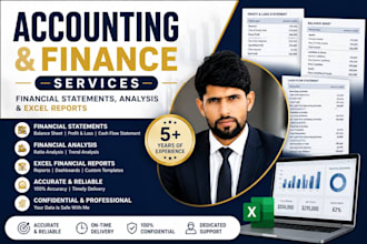 prepare accounting finance analysis, financial reports and cash flow statements