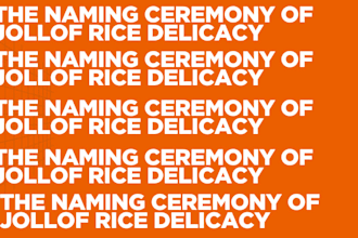cook jollof rice for naming ceremony delicacy