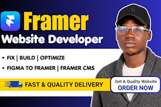 fix, design, or develop your framer website or landing page