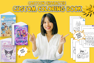 customize your favorite cartoon coloring book