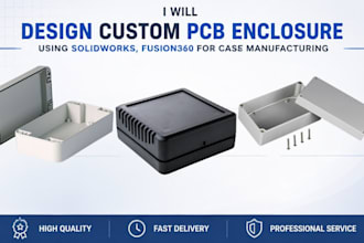 design custom pcb enclosure using solidworks, fusion360 for case manufacturing