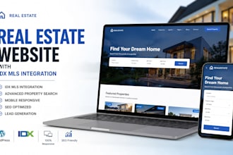 create an SEO converting real estate website with idx,mls integration