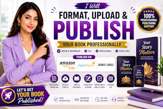 do book formatting, cover design and amazon KDP publishing