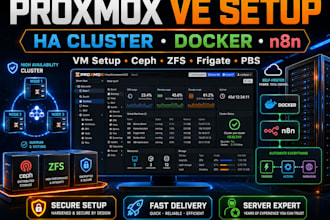 install setup proxmox ha cluster ceph zfs docker frigate n8n VPN google coral