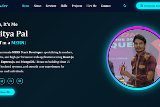create a modern responsive portfolio website