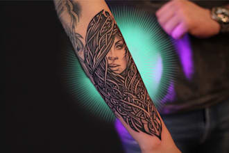 draw for you a custom sleeve tribal tattoo design