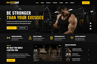 design a modern gym wordpress website