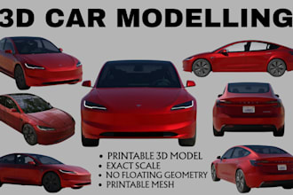 do 3d car modelling, automative parts, cad model, and body kit design