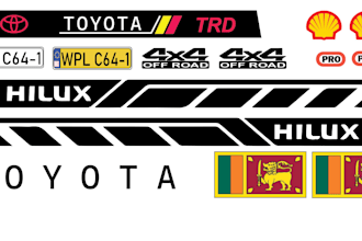 design custom rc car stickers and vector arts
