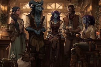 do a dnd character or dnd party art