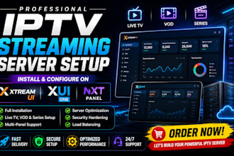 install and configure streaming servers on  xtream UI, xui one, nxt panels