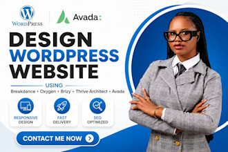 design wordpress website using breakdance oxygen brizy thrive architect avada
