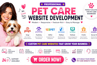 design gingr pawfinity 123pet petexec petdesk propet kennel cms pet care website