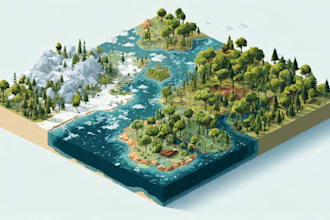 esign high quality vector or isometric map illustrations