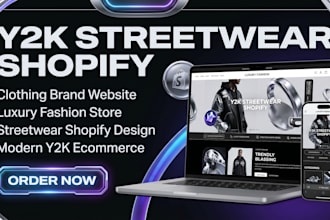 build a y2k shopify website for your streetwear clothing brand