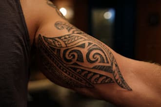 create a profesional tribal tattoo design