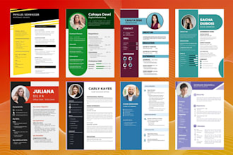 create a professional resume design, modern CV design or cover letter design