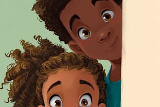 draw african american children book illustrations