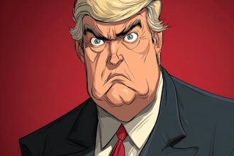 create a humorous political or satirical cartoon