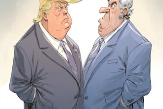 create a political or satirical cartoon