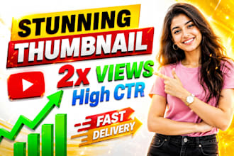 create viral youtube thumbnails with high CTR design