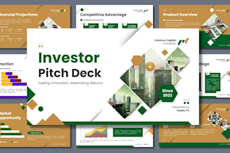 edit business powerpoint executive pitch deck presentation template canva slides