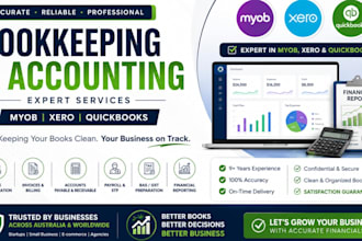 do myob bookkeeping, bank reconciliation, bas, xero and quickbooks