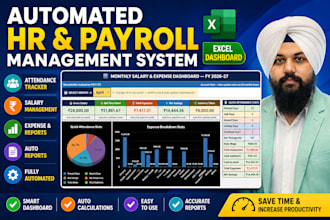 create automated HR payroll attendance dashboard in excel