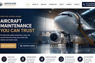 design wix aircraft maintenance mro company website aviation contractor website