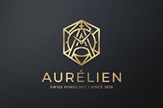 design a luxury and modern watch brand logo for your business