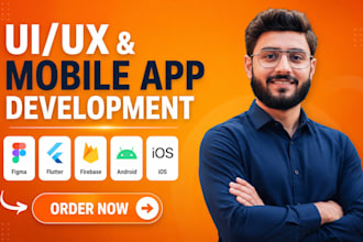 design UI UX and develop flutter app for android ios