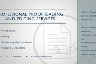 proofread and edit your scientific or academic writing
