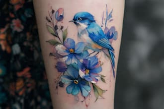 create a watercolor tattoo design