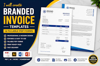 create branded invoice templates, editable and fillable PDF forms